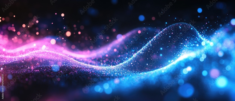 Obraz premium Abstract Particle Waveforms