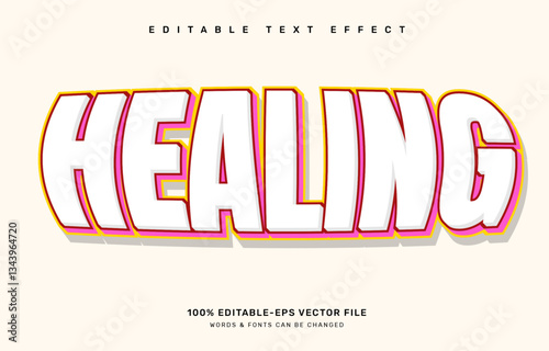 Healing editable text effect template