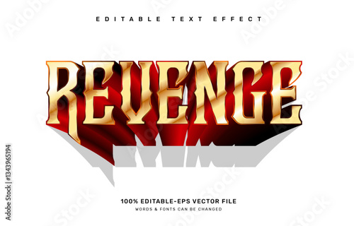 Gold revenge editable text effect template