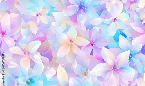 Creative 2D Doodle seamless pattern Floral or flower Illustrations