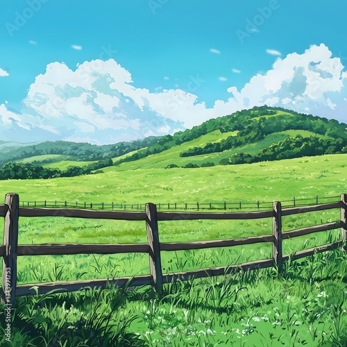 Serene Green Meadow Landscape