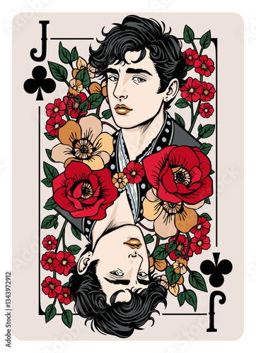 Jack of Clubs. Playing card vector