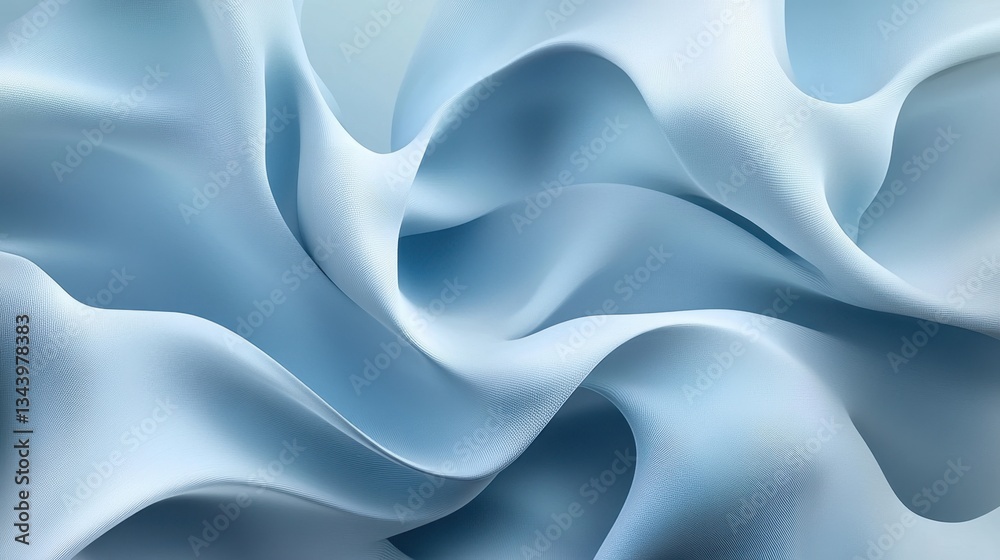 Fototapeta premium Abstract light blue background with soft flowing curves, a gradient effect, and a fresh clean look.