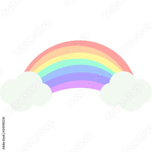 rainbow and clouds