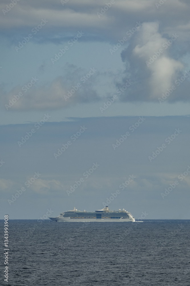 Modern family cruiseship cruise ship liner Brilliance cruising Inside Passage towards Alaska northbound to Last Frontier Glacier and Nature adventure vacation holiday