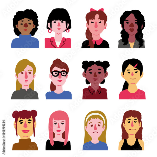 12people_icon_Vol. 02 (人物アイコン女性）