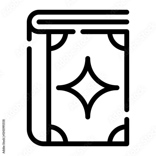 magic book line icon