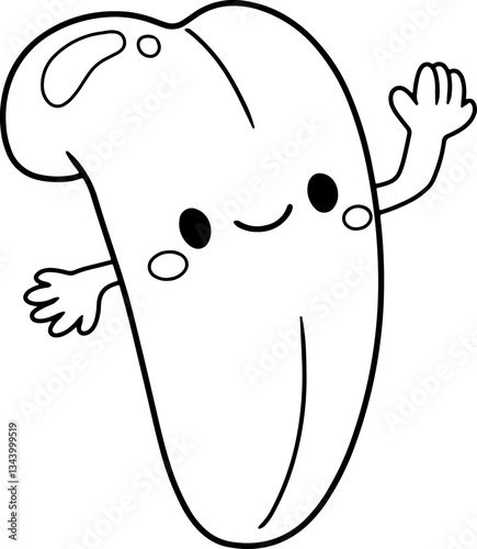 tongue cartoon organ