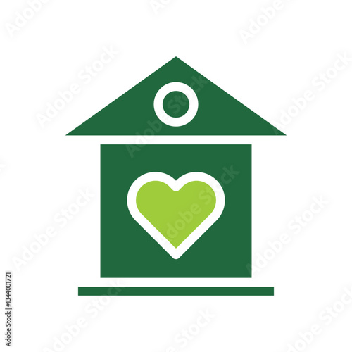 Symbolic House with Heart for Home Care Support