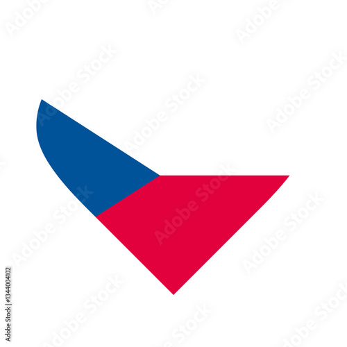 Free Download Czech Republic flag heart icon. Country love symbol. - GFXLoad
