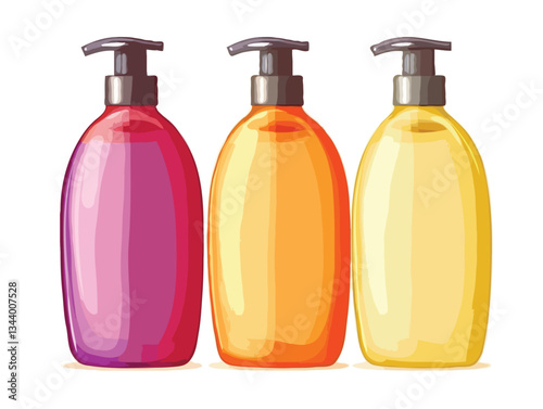 shampoo vector art