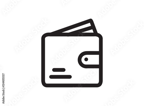 Set icon of an Black Friday Outline Wallet