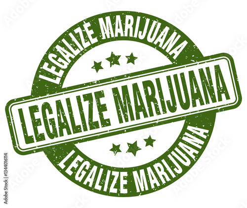 legalize marijuana stamp. legalize marijuana label. round grunge sign