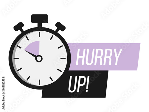 Limited offer. Sale countdown badge. Limited time only discount promotion. Vector illustration