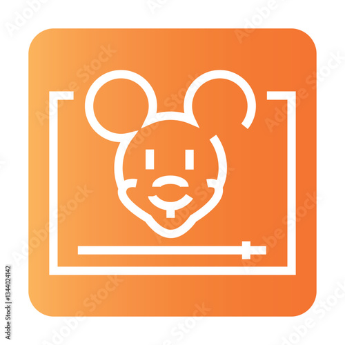 Animation genre line black icon. Vector isolated button.