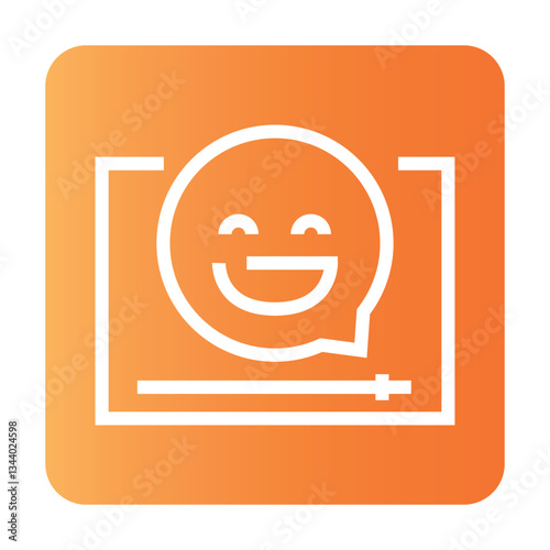 Comedy film genre line black icon. Vector isolated button.