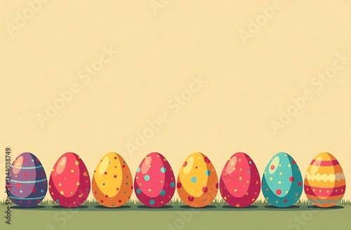 Colorful Watercolor Easter Eggs