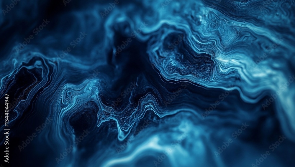 Obraz premium Abstract blue wavy lines design