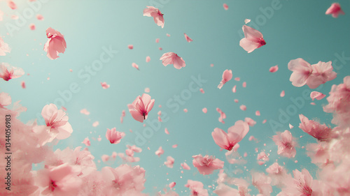 舞い上がる桜