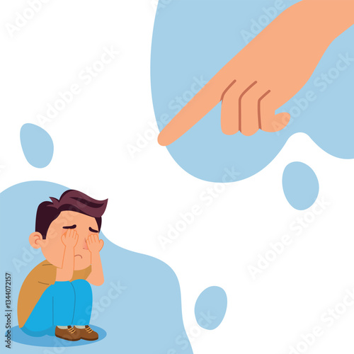 Inflicting psychological trauma on a child. A child being psychologically abused. Abusing