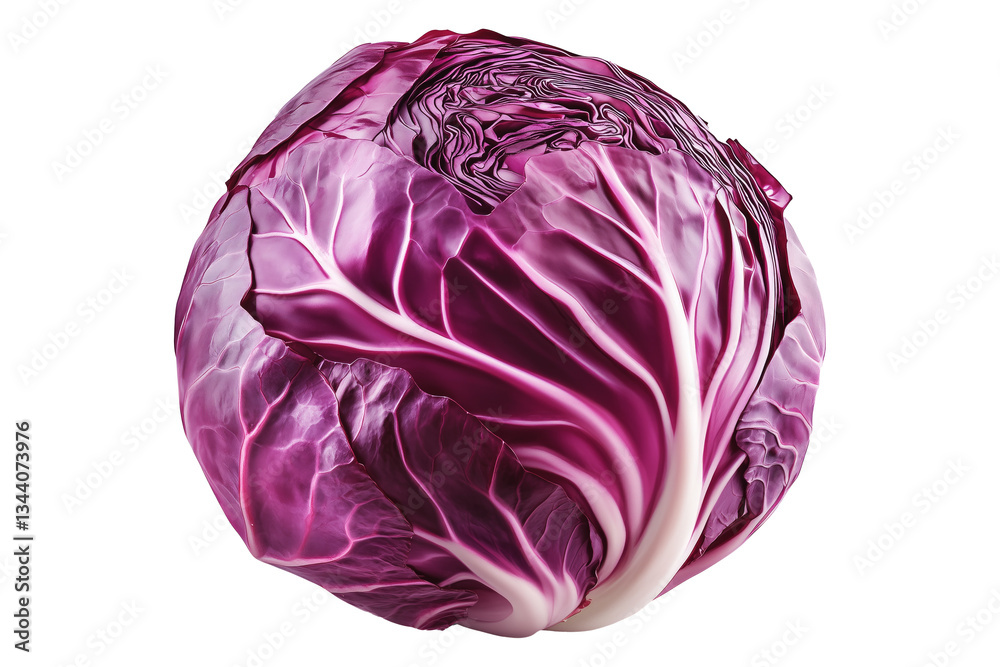 Close-up of a sliced purple cabbage isolated on transparent background. Concept of fresh vegetables and healthy eating Close-up of a sliced purple cabbage isolated on transparent background. Concept of fresh vegetables and healthy eating