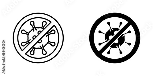 Antibacterial icon set. Antibacterial icon for web design, Isolated on white background.