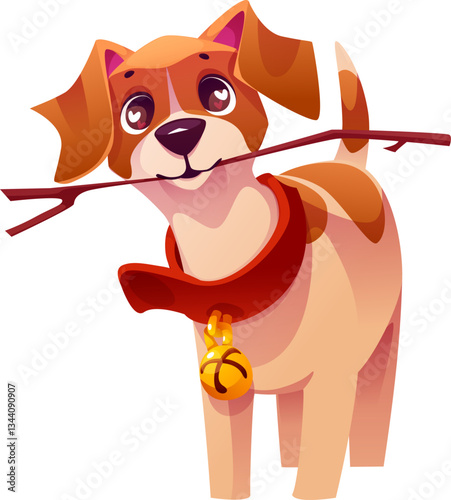 Dog with Stick