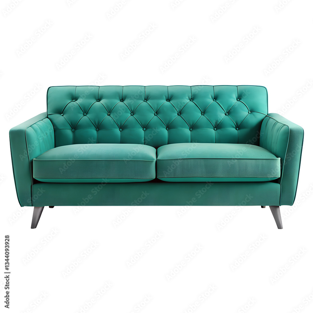 teal color sofa isolated on transparent background teal color sofa isolated on transparent background