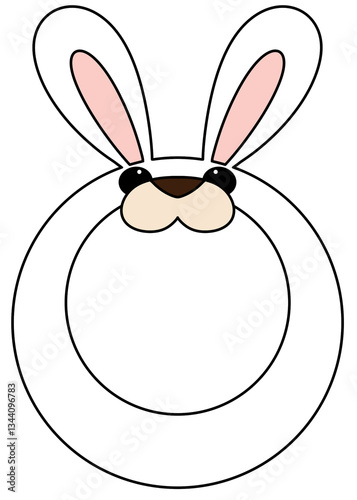 Easter bunny rabbit photo frame for event baby shower bulletin board