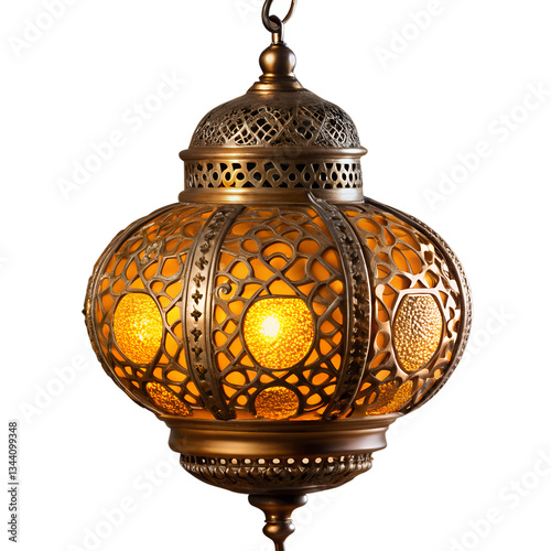 old lantern isolated on transparent background