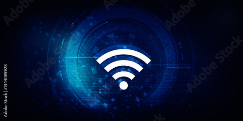 2d illustration WiFi symbol sign
