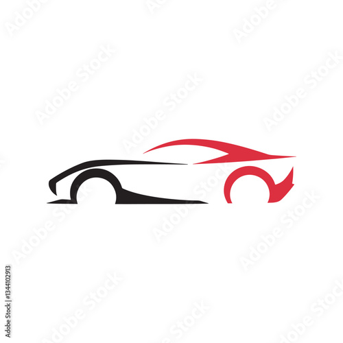 Unique car logo Modern and minimalist vector and abstract logo
