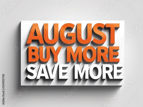 An orange and white sales advertisement promotes buying more and saving