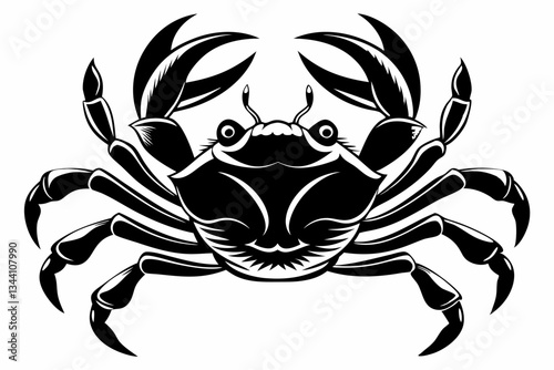 Wallpaper Mural crab line art silhouette vector illustration Torontodigital.ca