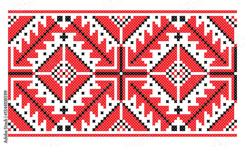 Traditional national ethnic embroidery pattern. vector image