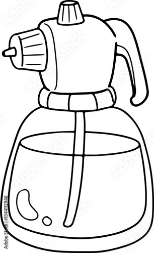 sprayer hand drawn