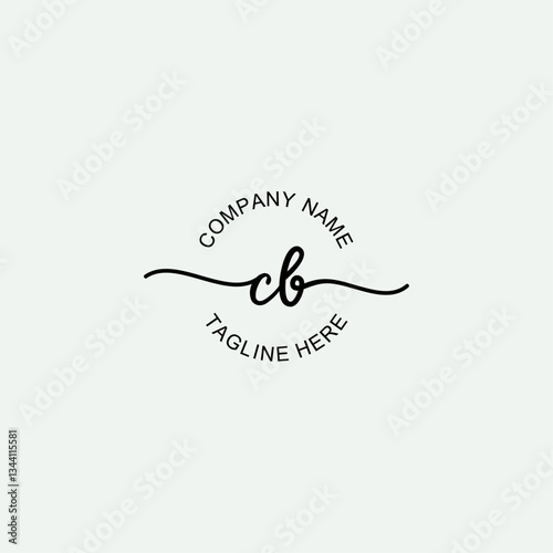 CB Initial Logo Design Vector Template