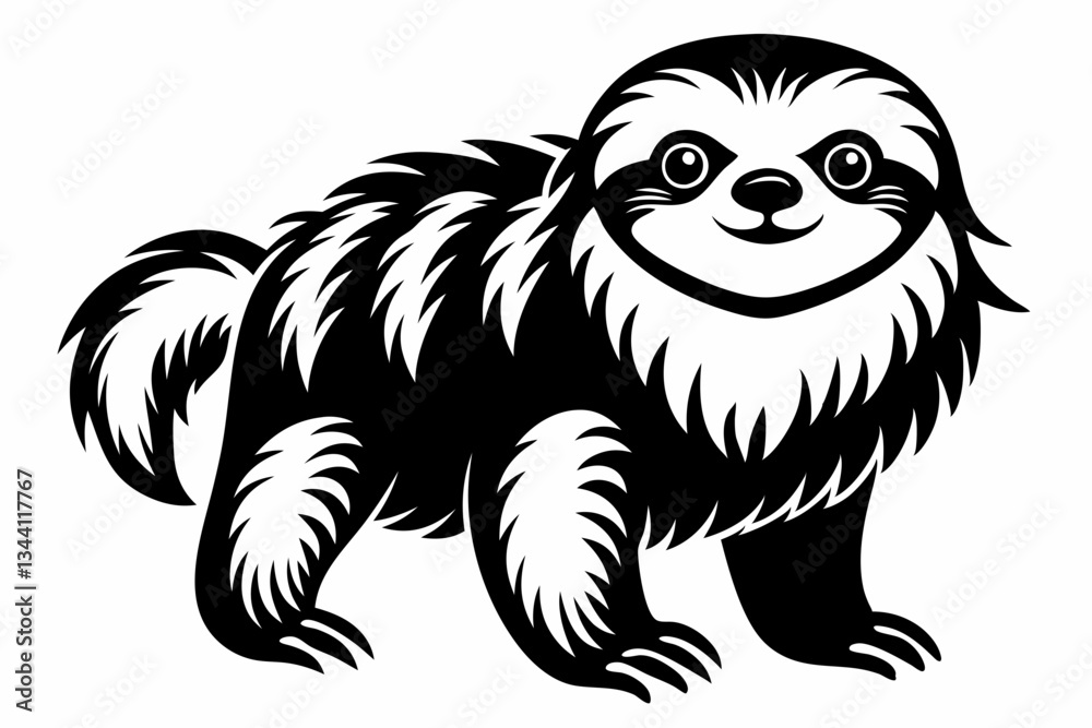sloth line art silhouette vector illustration sloth line art silhouette vector illustration