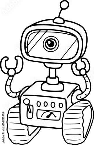 robot doodle space