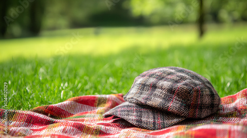  ascot cap on picnic blanket