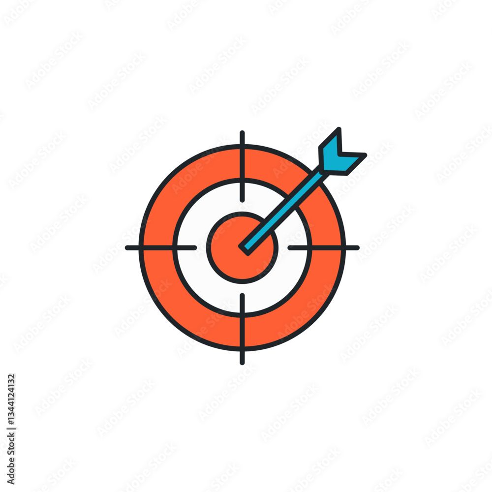 Target icon symbol vector illustration isolated on white background Target icon symbol vector illustration isolated on white background