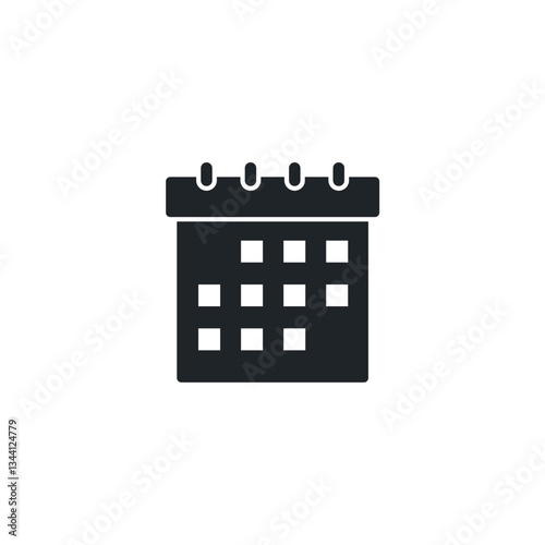 Calendar icon symbol vector illustration isolated on white background