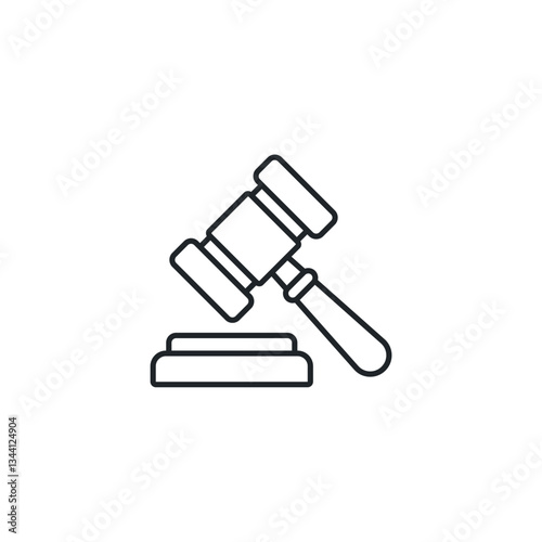 Gavel icon symbol vector illustration isolated on white background