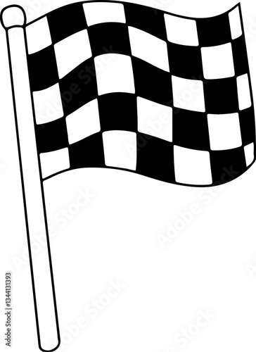 racing flag doodle sport