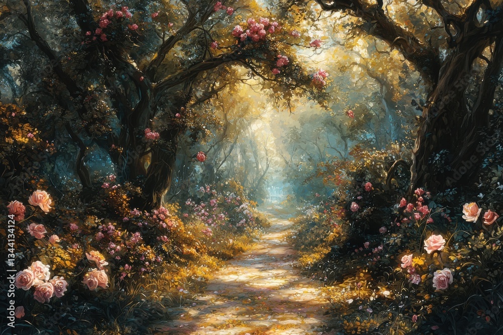 Obraz premium Enchanted Forest Pathway