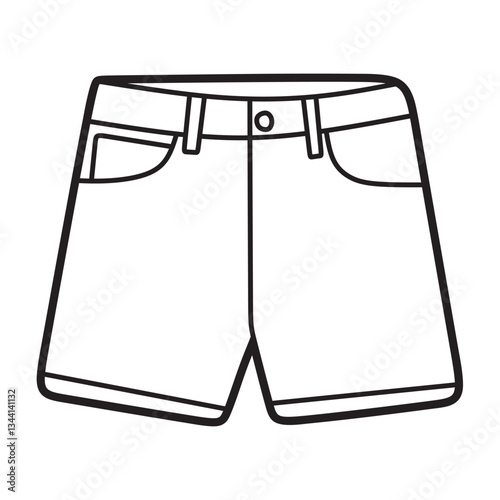 pocket shorts, simple black and white