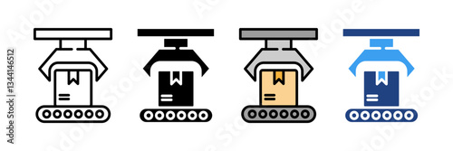 Conveyor Belt  Icon Set Multiple Style Collection