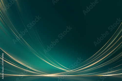 Abstract Teal Background with Flowing Lines