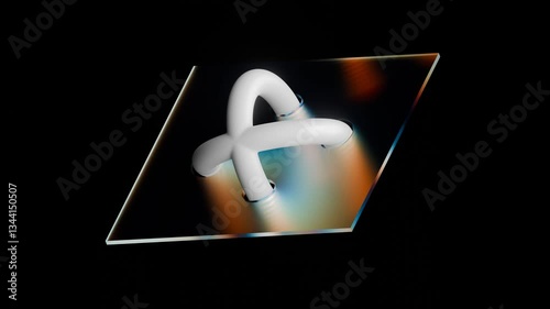 3D satisfying glass illussion seamless loop animation
