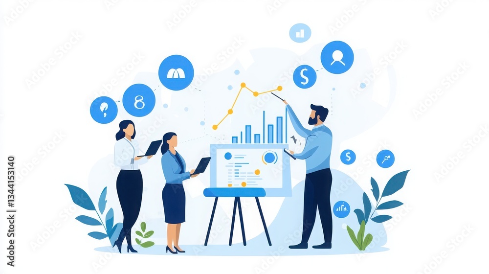 Diverse professionals analyzing demographic trends office space infographic presentation collaborative environment engaging viewpoint Diverse professionals analyzing demographic trends office space infographic presentation collaborative environment engaging viewpoint